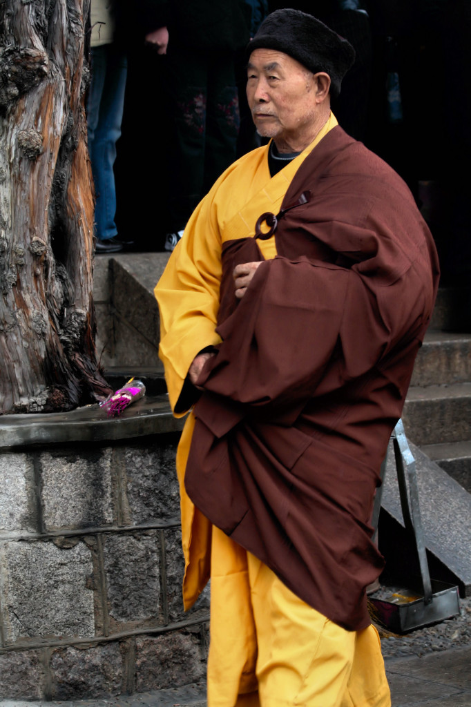 Chinese Monk at Temple